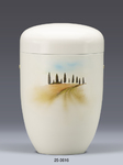 25, 3616, NATURSTOFFURNE, CREMEWEISS, MOTIV: TOSCANA AIRBRUSH MIT FOLIENDEKOR. RUHEFORST. LANDWEHR SARGFABRIK GMBH. BIO URNE.