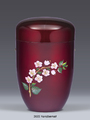 3622, STAHLURNE, HANDBEMALT, BORDEAUX, MOTIV, KIRSCHBLÜTE, STAHLURNE. Landwehr Sargfabrik GmbH, Bestatterzubehör, Bestattungszubehör, Bestatterbedarf. Ihr Lieferant für Sathlurnen.