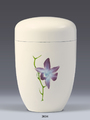 3604, STAHLURNE, DESIGNER, ALT, WEISS, AIRBRUSH, ORCHIDEE. STAHLURNE DESIGNER ALTWEISS AIRBRUSH MOTIV: "ORCHIDEE". Landwehr Sargfabrik GmbH