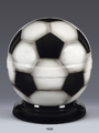 1680, AIRBRUSH METALL, OBERFLÄCHENVEREDELT, LACKIERT, PRODUKTION, IM GLANZ, FEUERBESTATTUNG, LACKIERT, CLUB URNS, URNE, WELTKUGEL, FAN, FUßBALL, PIETÄTSWARE, LANDWEHR