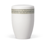 27567, Matt-Weiß, Dekorband, Graspapier, Boho Style, BIO , BIO, URNE, BESTATTUNGSZUBEHÖR