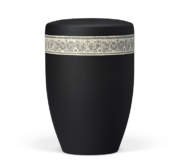 27067, Anthrazit-Velours, Dekorband, Graspapier, Boho Style, BIO URNE, BIO, URNE, BESTATTUNGSZUBEHÖR