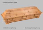 KREMATIONSSARG, SARG, 20, KIEFER, HONIG, GEBEIZT, LACKIERT, 6, BEWEGLICHE, HOLZGRIFFE, SARG, FÜR, TRAUERFEIER, ABSCHIEDNAHME, VERBRENNERSARG, SARGHANDEL, SARGFABRIK, BESTATTUNGSZUBEHÖR, LANDWEHR